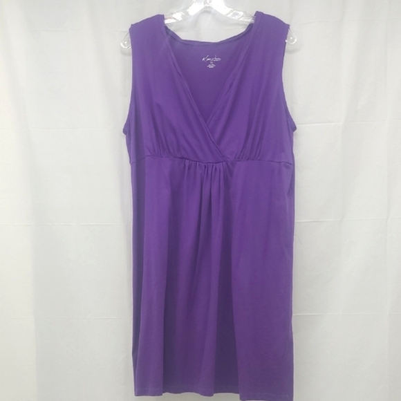 Midi Dress V Neck 100% Cotton - Picture 1 of 7